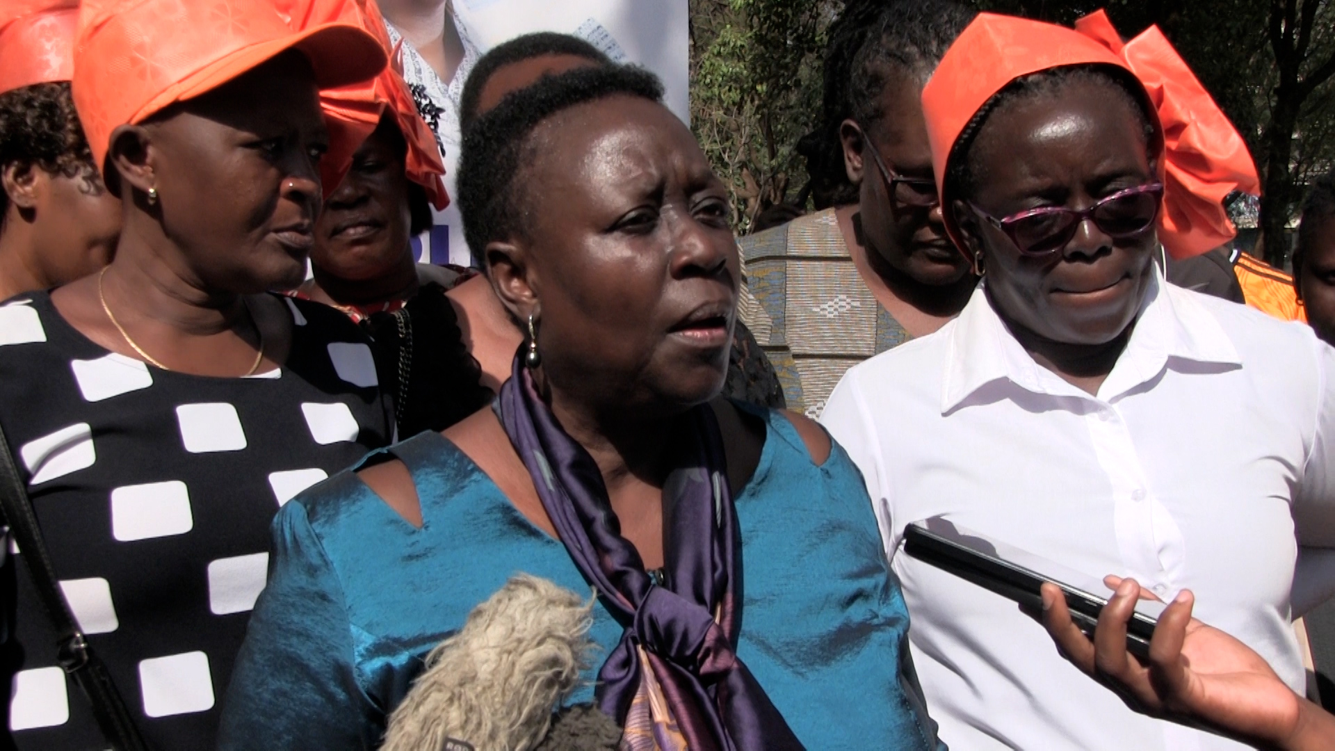 Kisumu County Women Representative Ruth Odinga addressing the press on Thursday. Photo/JD